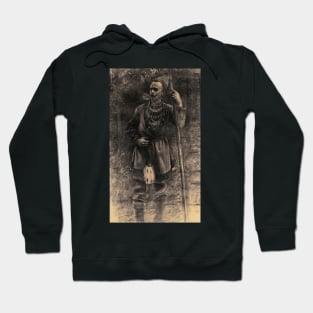 Sami in the woods, Same i skogsbryn, Illustration by John Bauer 1906 Hoodie